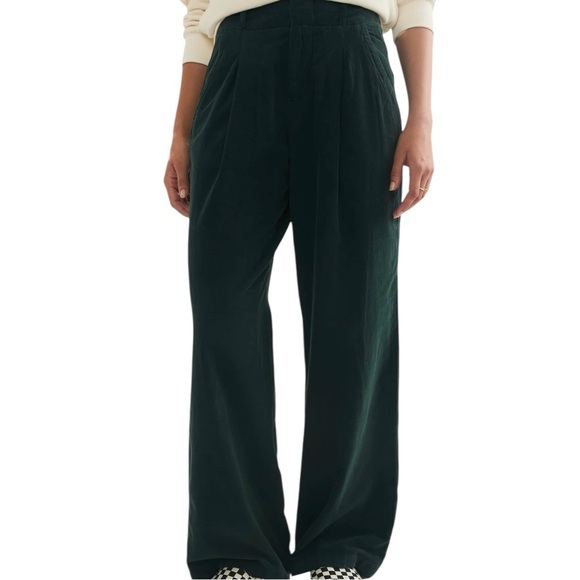 Marine Layer Flora Corduroy Trouser Green Gables NWT Size 8 - Picture 6 of 6